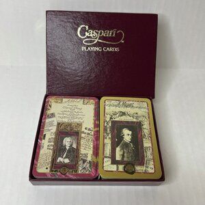 Caspari Playing Cards Bridge Composers Beethoven Mozart Double Deck Jumbo Box